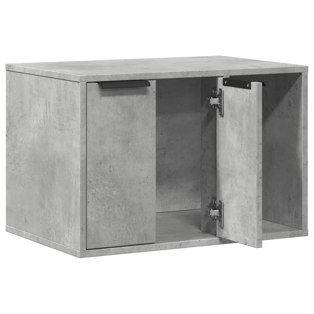 vidaXL Mueble arenero para gatos madera gris hormigón 60x40x40 cm