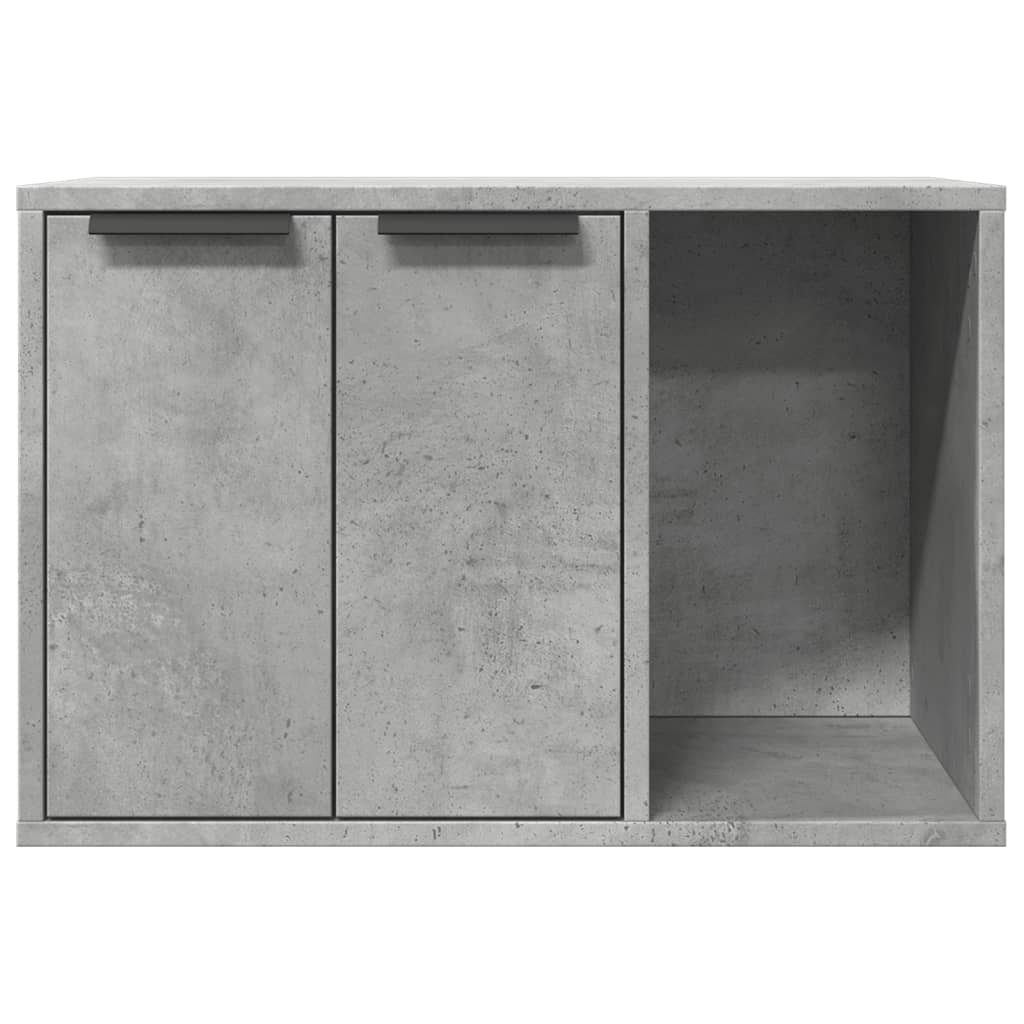 vidaXL Mueble arenero para gatos madera gris hormigón 60x40x40 cm