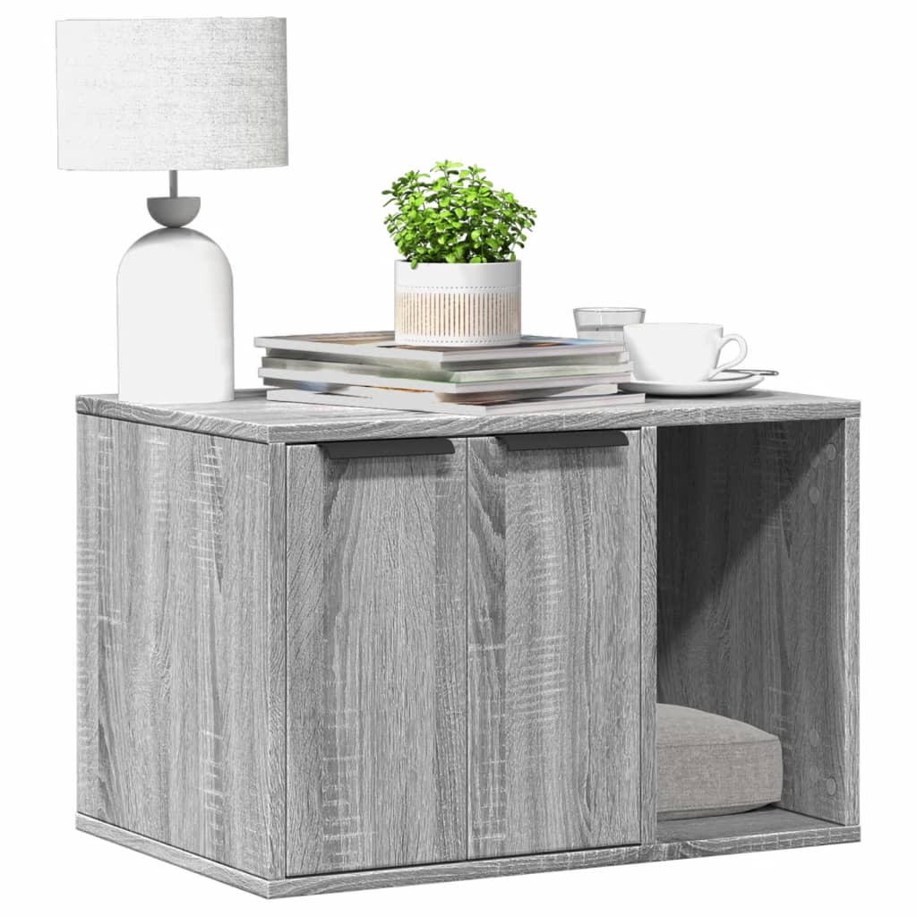 vidaXL Mueble arenero para gatos madera gris Sonoma 60x40x40 cm