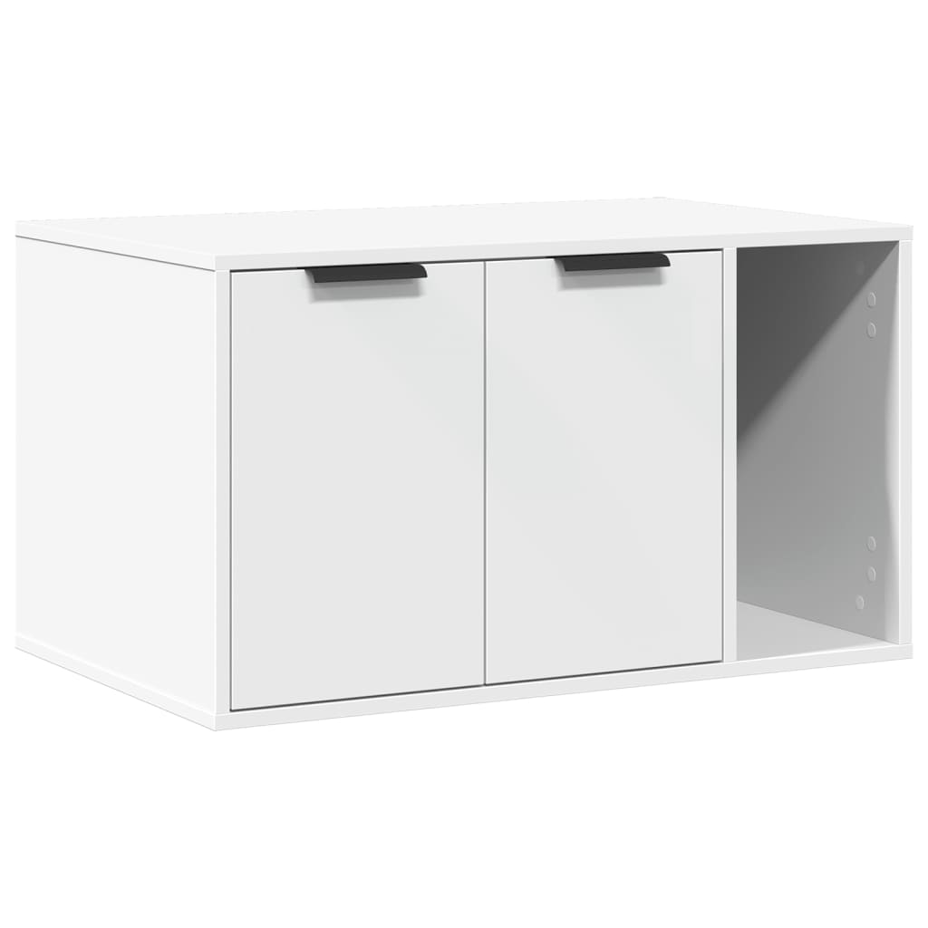 vidaXL Mueble arenero para gatos madera ingeniería blanco 80x50x45 cm