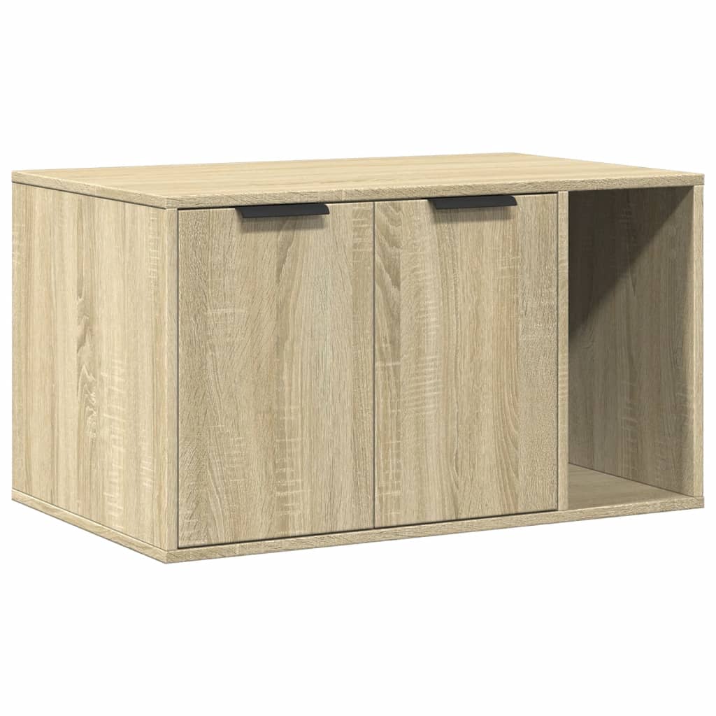 vidaXL Mueble arenero para gatos madera roble Sonoma 80x50x45 cm