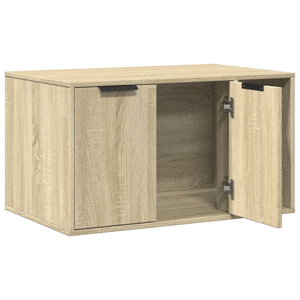 vidaXL Mueble arenero para gatos madera roble Sonoma 80x50x45 cm