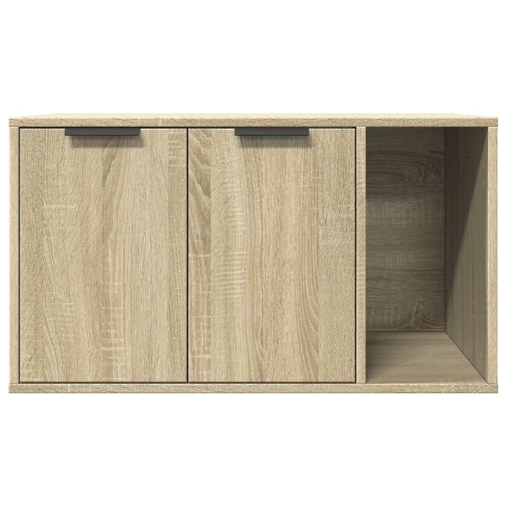 vidaXL Mueble arenero para gatos madera roble Sonoma 80x50x45 cm