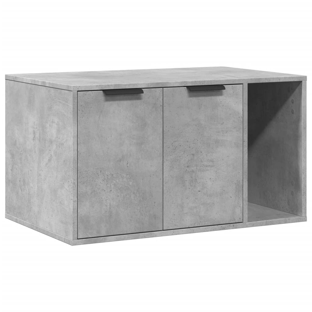 vidaXL Mueble arenero para gatos madera gris hormigón 80x50x45 cm