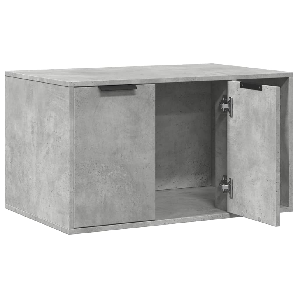 vidaXL Mueble arenero para gatos madera gris hormigón 80x50x45 cm