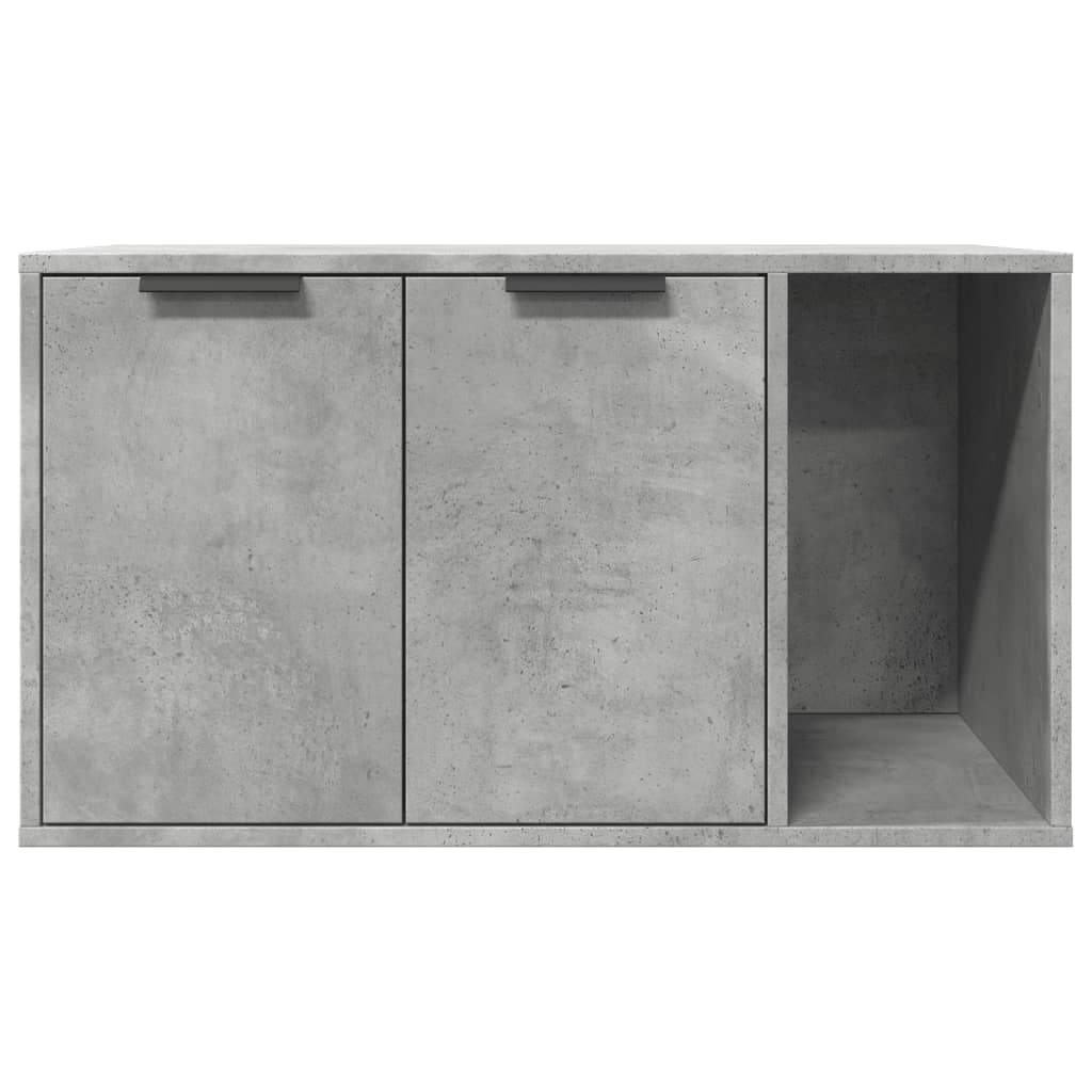 vidaXL Mueble arenero para gatos madera gris hormigón 80x50x45 cm