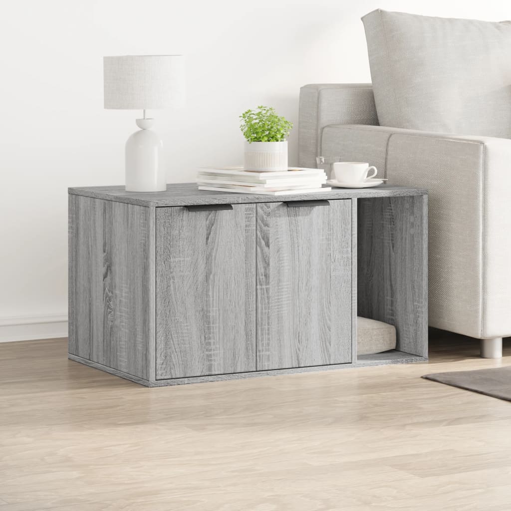 vidaXL Mueble arenero para gatos madera gris Sonoma 80x50x45 cm