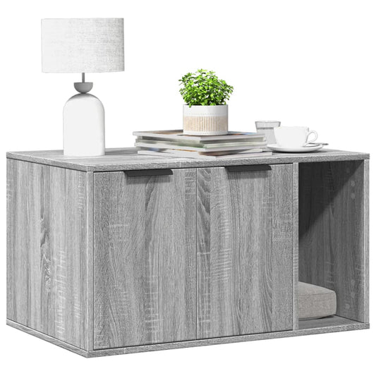 vidaXL Mueble arenero para gatos madera gris Sonoma 80x50x45 cm