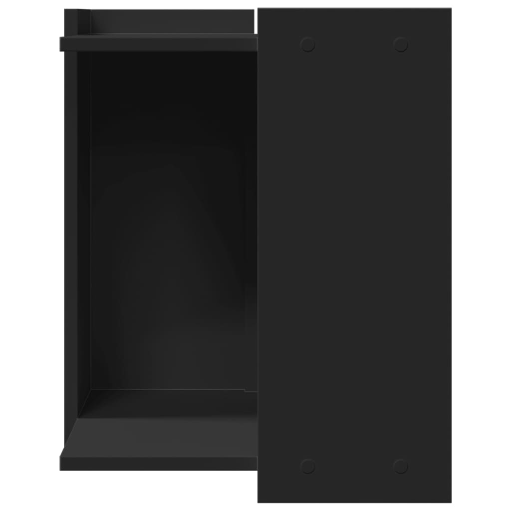 vidaXL Mueble arenero para gatos madera ingeniería negro 42x42x51 cm