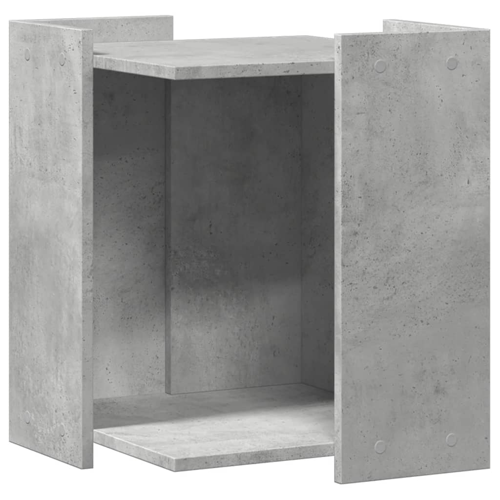 vidaXL Mueble arenero de gatos madera gris hormigón 42x42x51 cm