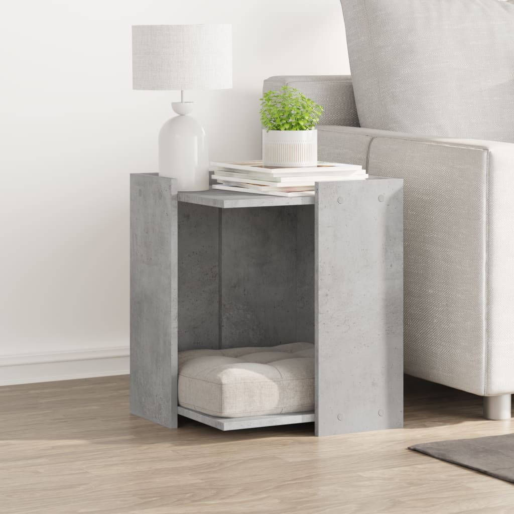 vidaXL Mueble arenero de gatos madera gris hormigón 42x42x51 cm