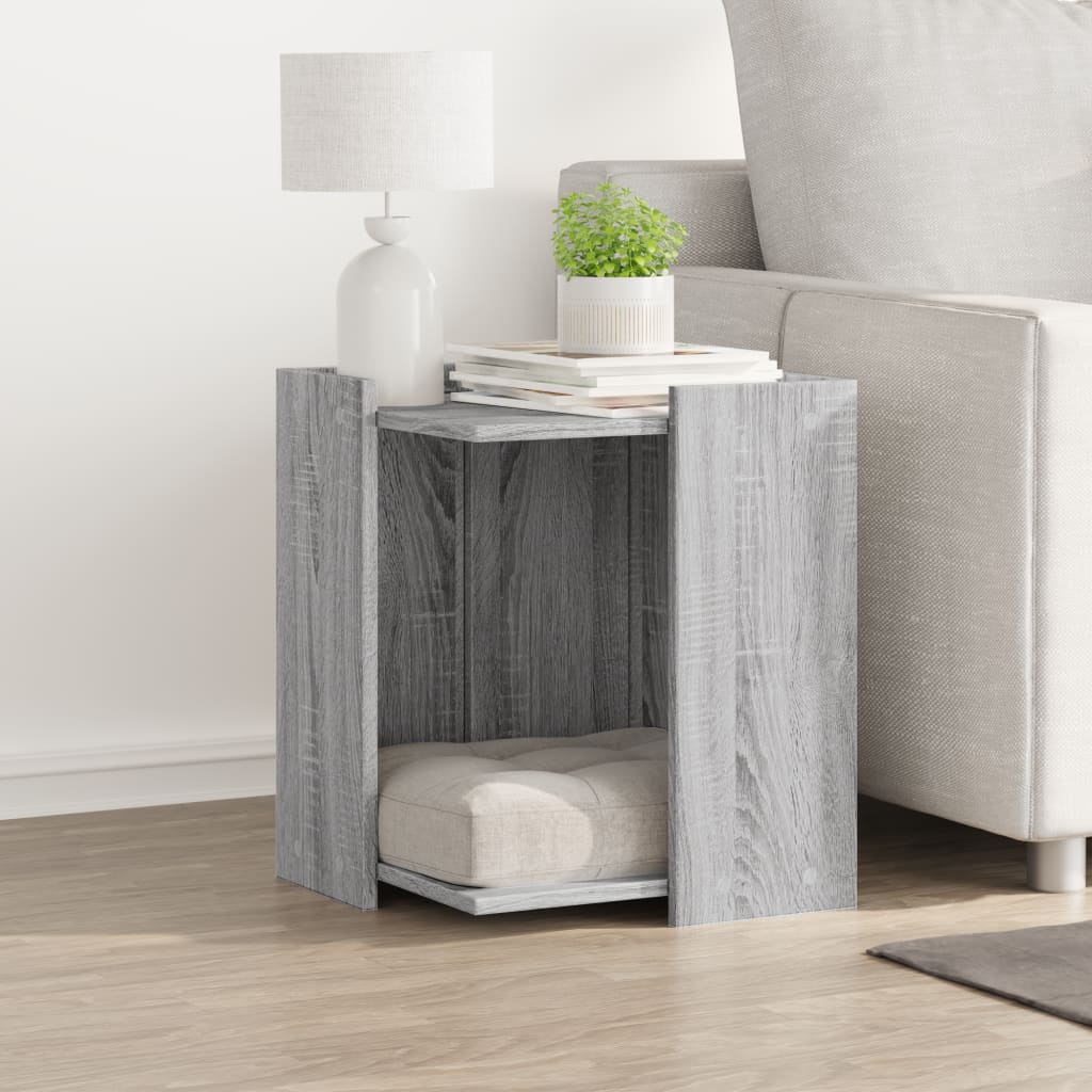 vidaXL Mueble arenero para gatos madera gris Sonoma 42x42x51 cm