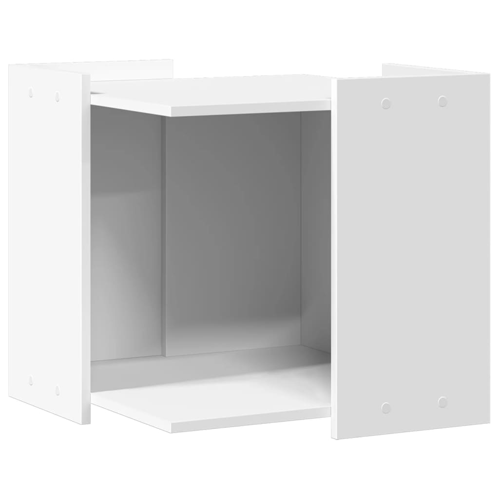 vidaXL Mueble arenero para gatos madera ingeniería blanco 53x53x51 cm