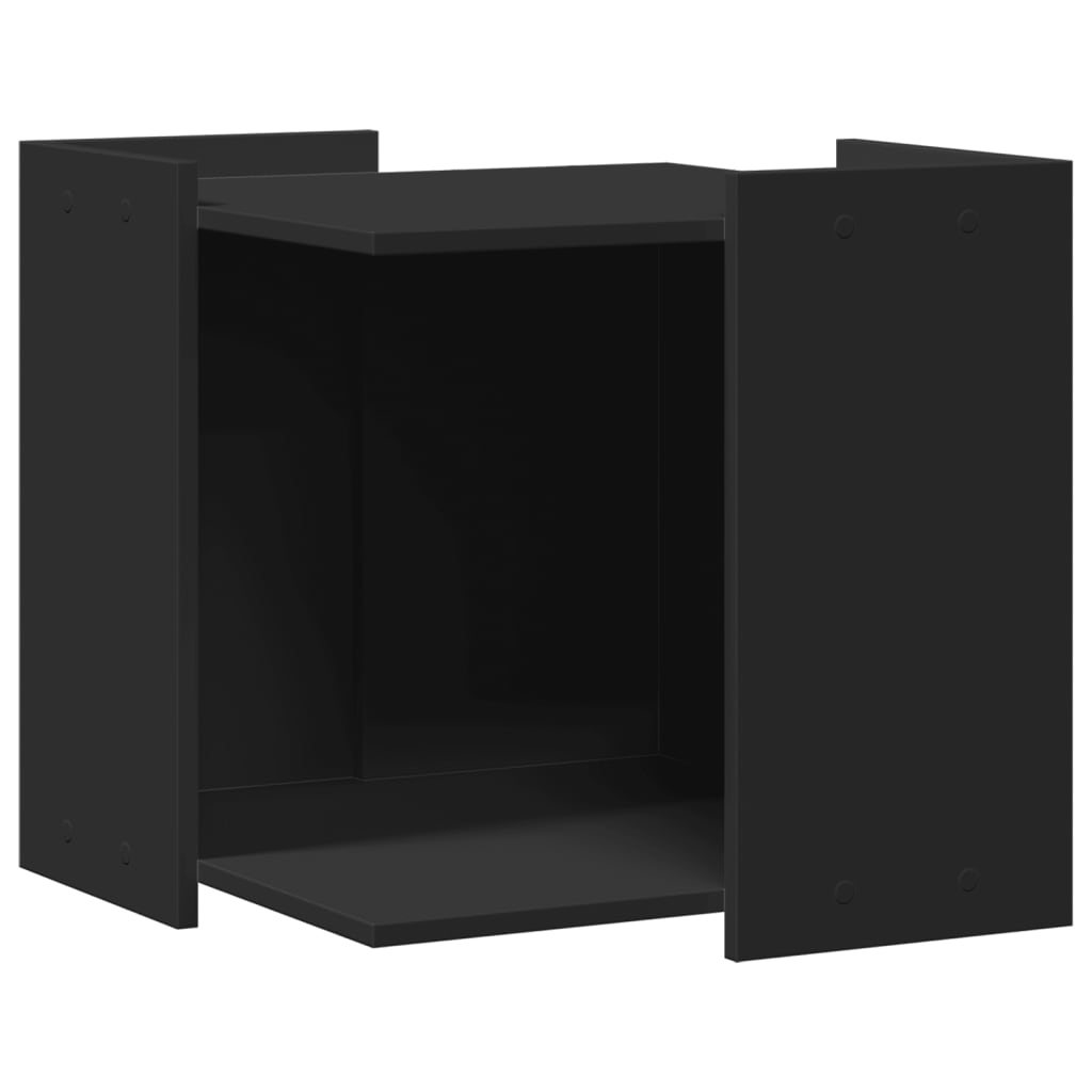 vidaXL Mueble arenero para gatos madera ingeniería negro 53x53x51 cm