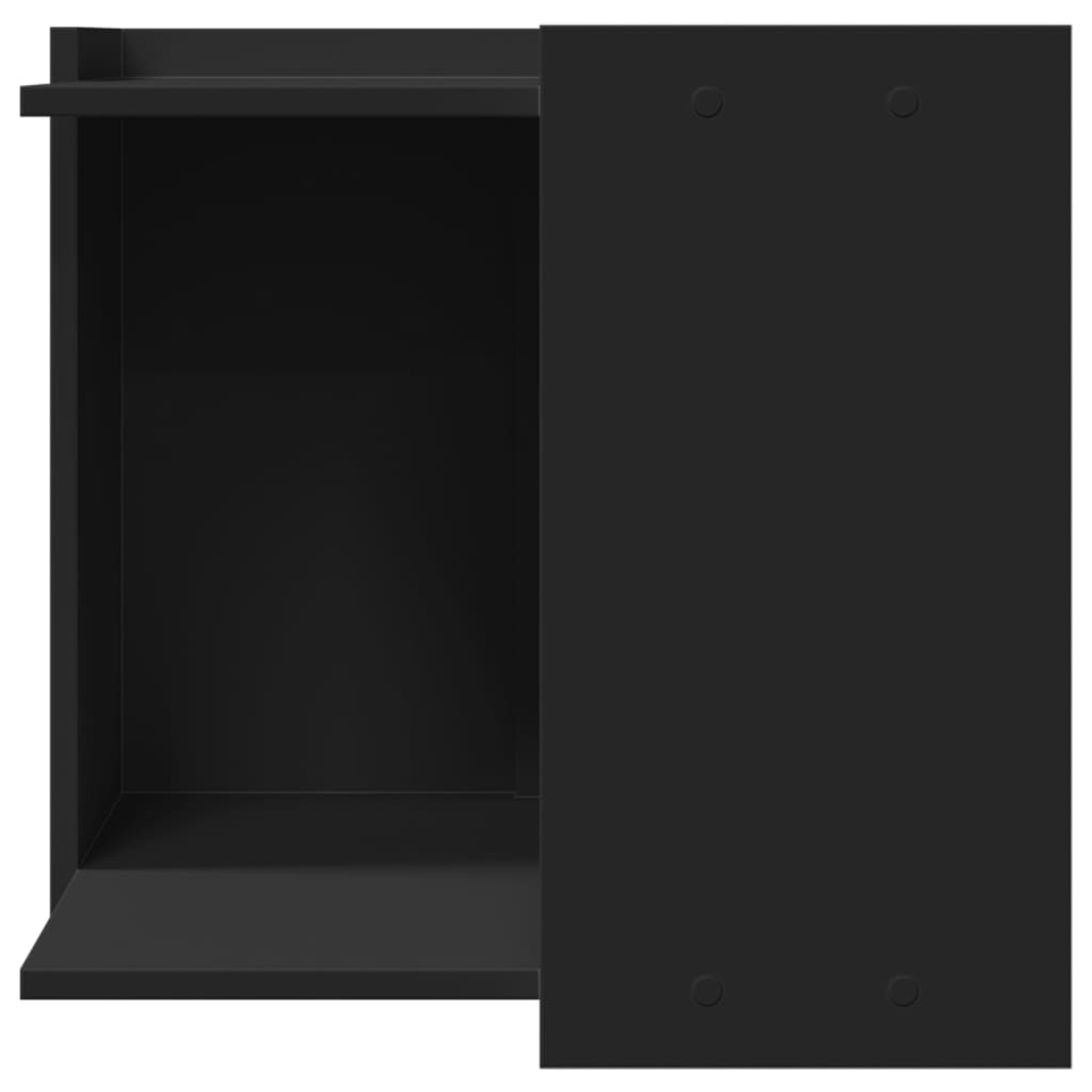 vidaXL Mueble arenero para gatos madera ingeniería negro 53x53x51 cm