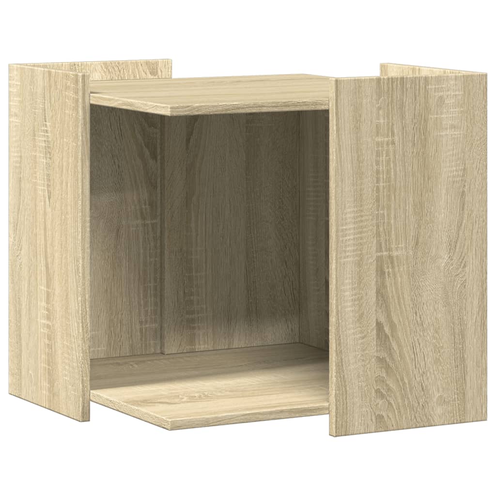 vidaXL Mueble arenero para gatos madera roble Sonoma 53x53x51 cm