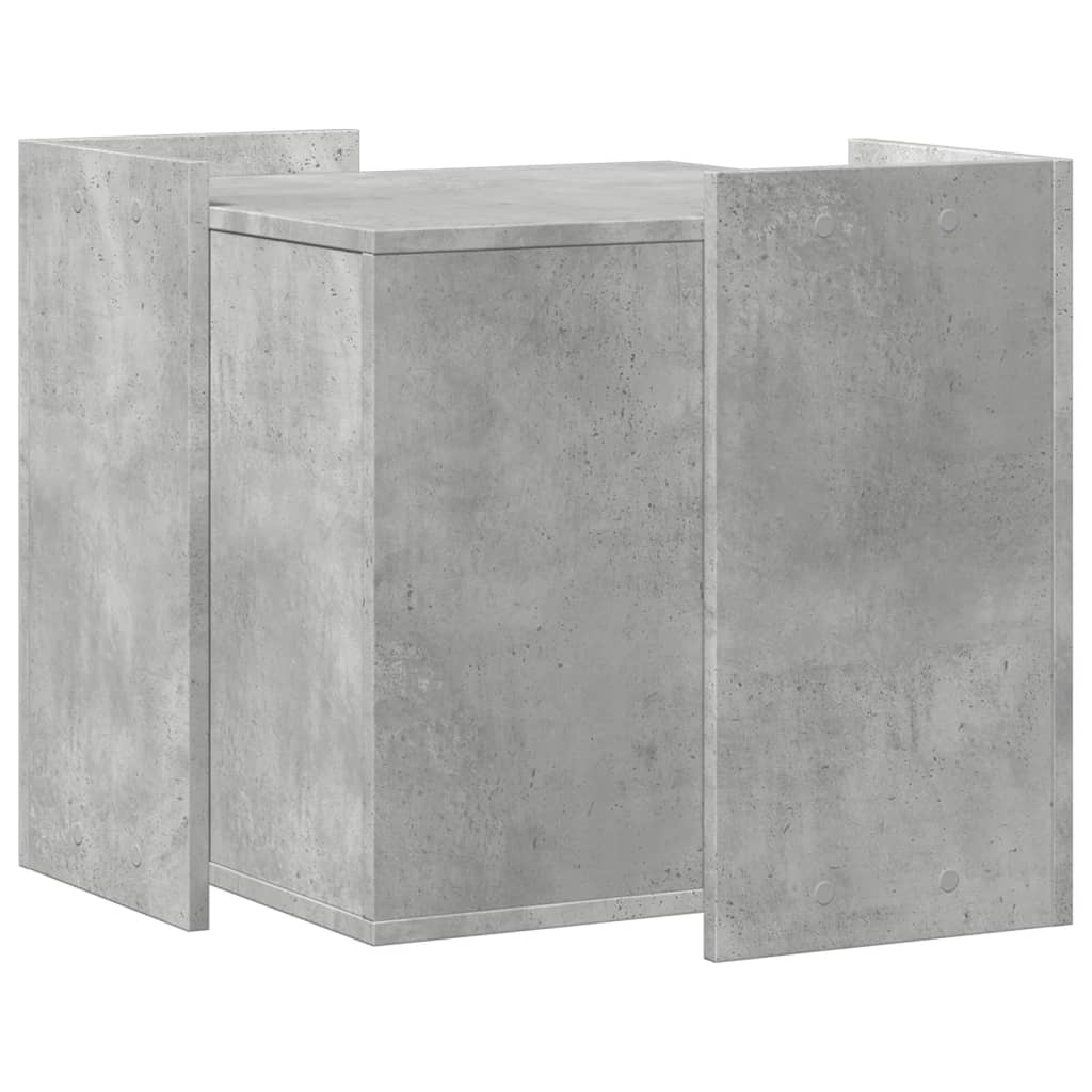 vidaXL Mueble arenero de gatos madera gris hormigón 53x53x51 cm