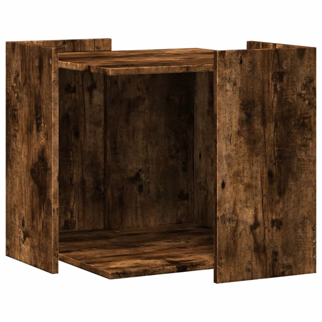 vidaXL Mueble arenero para gatos madera roble ahumado 53x53x51 cm