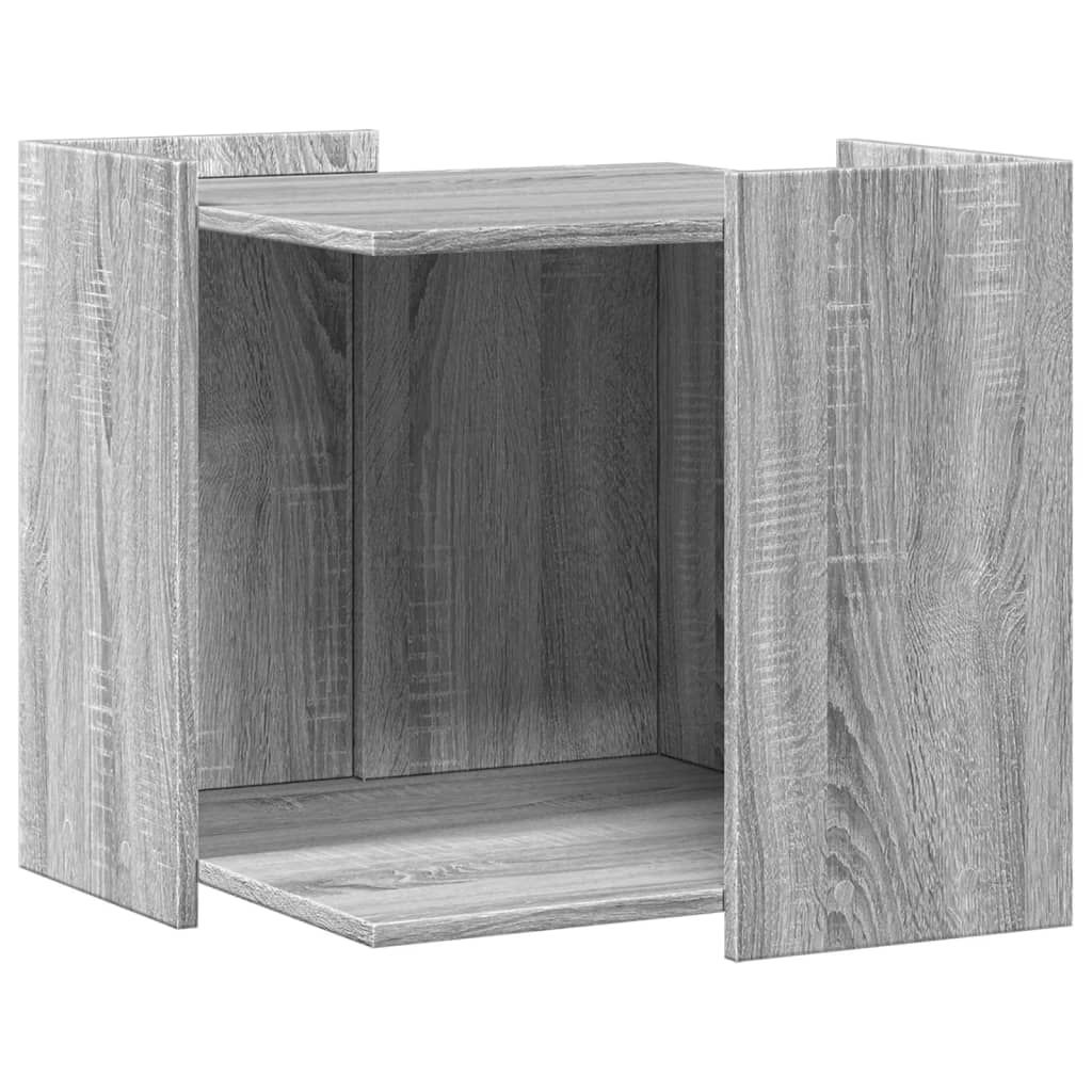 vidaXL Mueble arenero para gatos madera gris Sonoma 53x53x51 cm