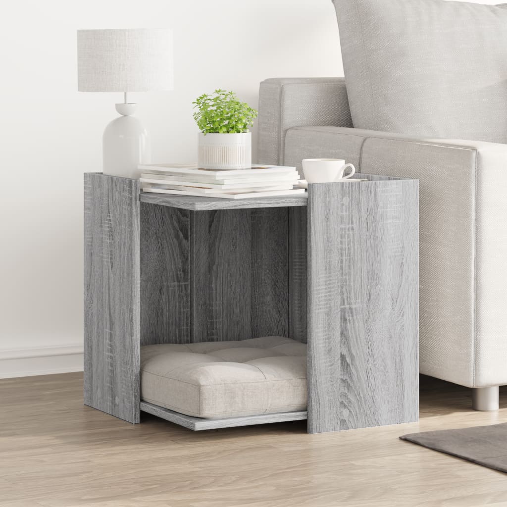 vidaXL Mueble arenero para gatos madera gris Sonoma 53x53x51 cm