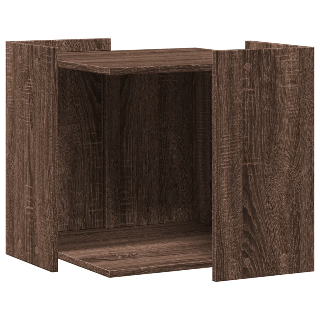 vidaXL Mueble arenero para gatos madera marrón roble 53x53x51 cm