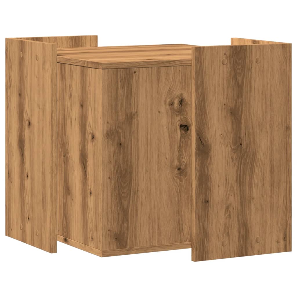 vidaXL Mueble arenero para gatos madera roble artisian 53x53x51 cm