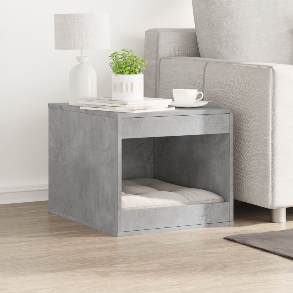 vidaXL Mueble arenero de gatos madera gris hormigón 47x59x42 cm