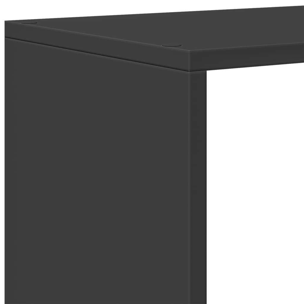 vidaXL Librería divisor 3 niveles madera ingeniería negro 99x29x99 cm