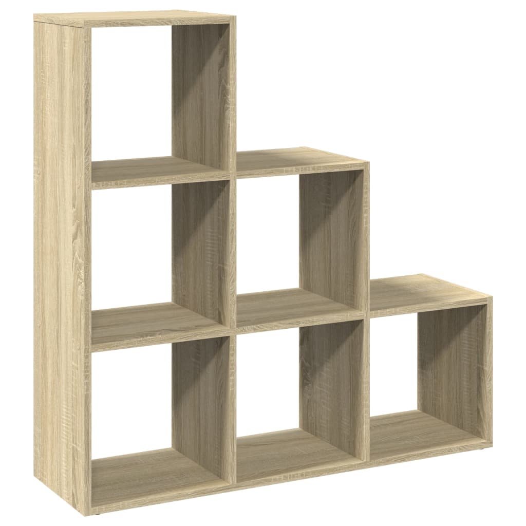 vidaXL Librería divisor 3 niveles madera roble Sonoma 99x29x99 cm