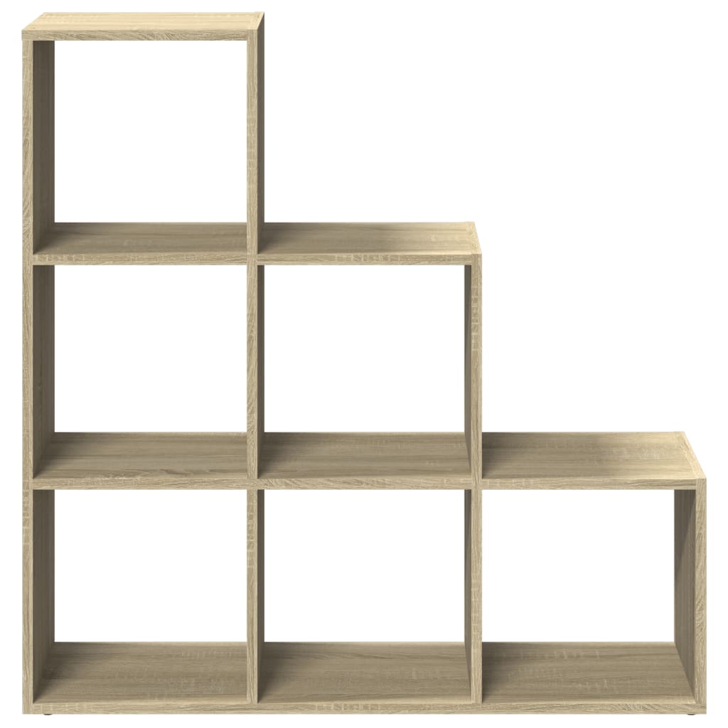 vidaXL Librería divisor 3 niveles madera roble Sonoma 99x29x99 cm