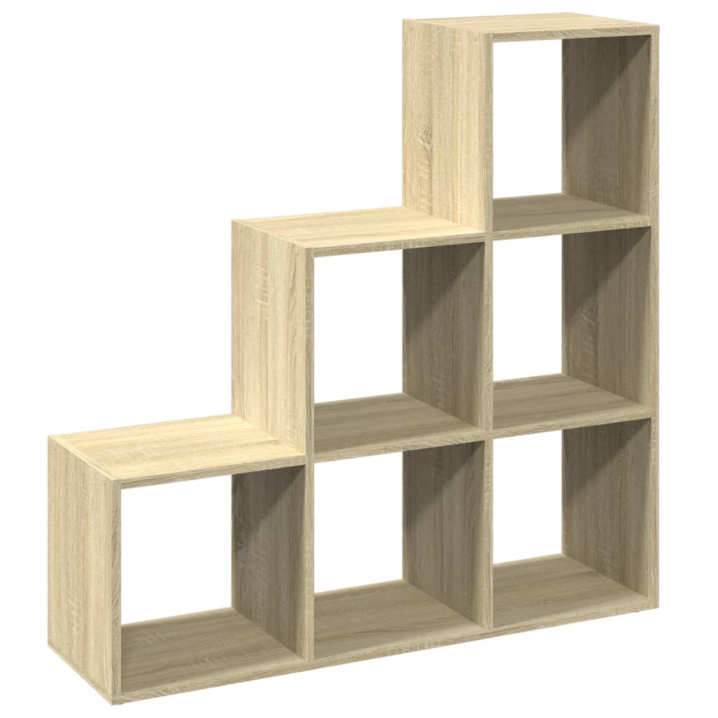 vidaXL Librería divisor 3 niveles madera roble Sonoma 99x29x99 cm