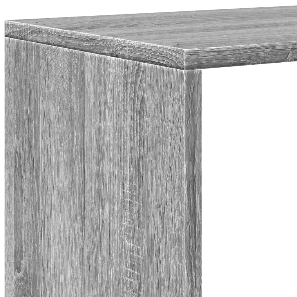 vidaXL Librería divisor 3 niveles madera gris Sonoma 99x29x99 cm