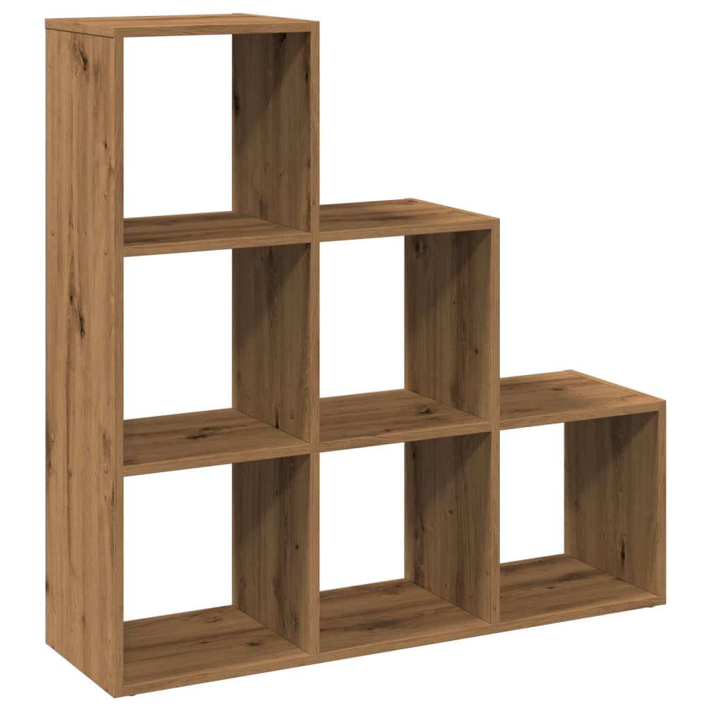 vidaXL Librería divisor 3 niveles madera roble artisan 99x29x99 cm