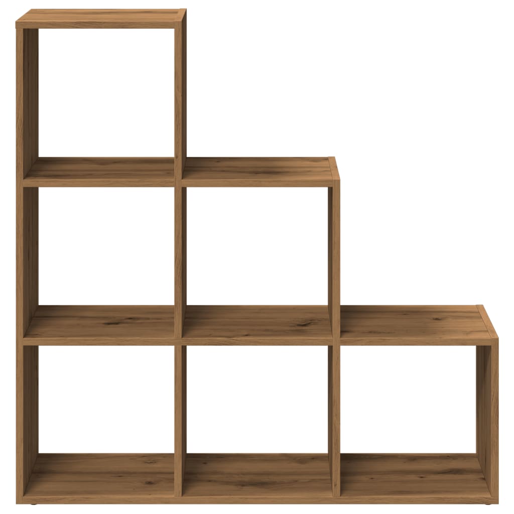 vidaXL Librería divisor 3 niveles madera roble artisan 99x29x99 cm