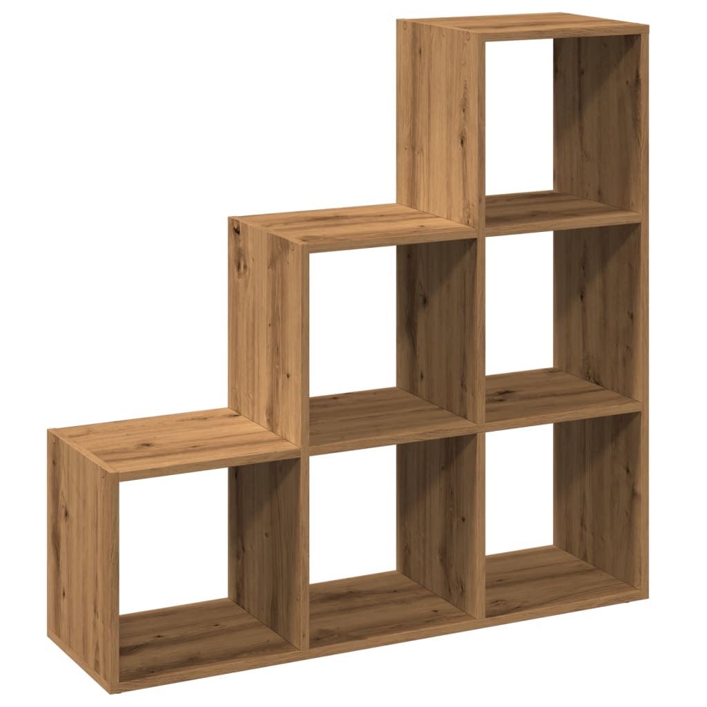 vidaXL Librería divisor 3 niveles madera roble artisan 99x29x99 cm