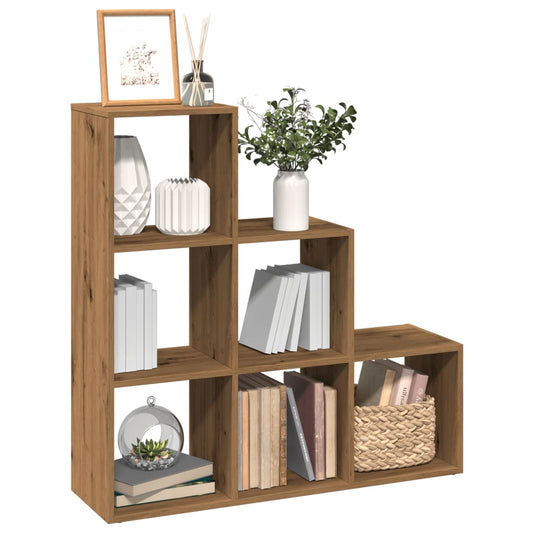 vidaXL Librería divisor 3 niveles madera roble artisan 99x29x99 cm