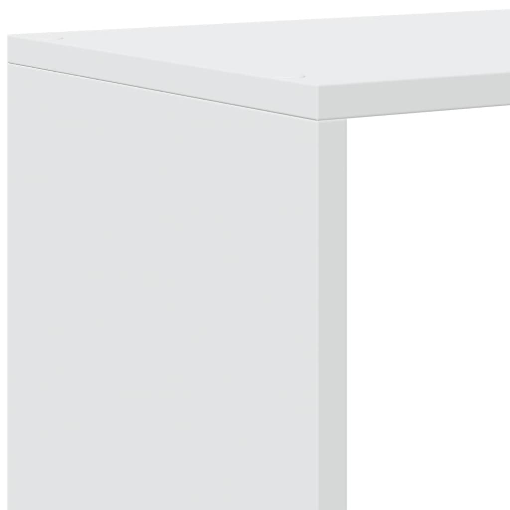 vidaXL Librería divisora 4 niveles madera blanca 131,5x29x131,5 cm