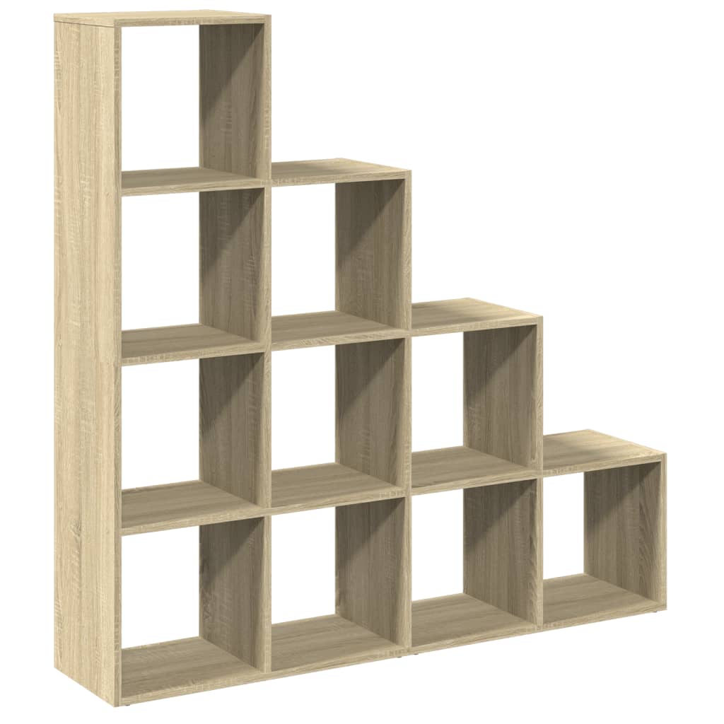 vidaXL Librería divisora 4 niveles madera Sonoma 131,5x29x131,5 cm