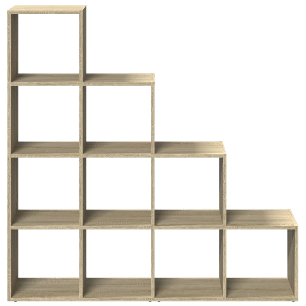 vidaXL Librería divisora 4 niveles madera Sonoma 131,5x29x131,5 cm