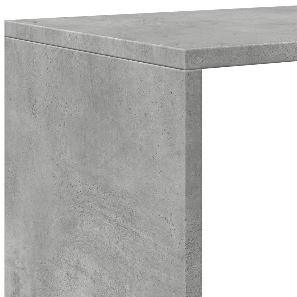 vidaXL Librería divisora 4 niveles madera gris 131,5x29x131,5 cm