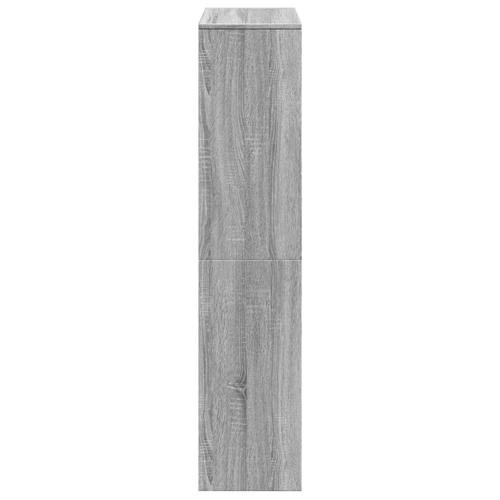 vidaXL Librería divisora 4 niveles madera gris Sonoma 131,5x29x131,5cm