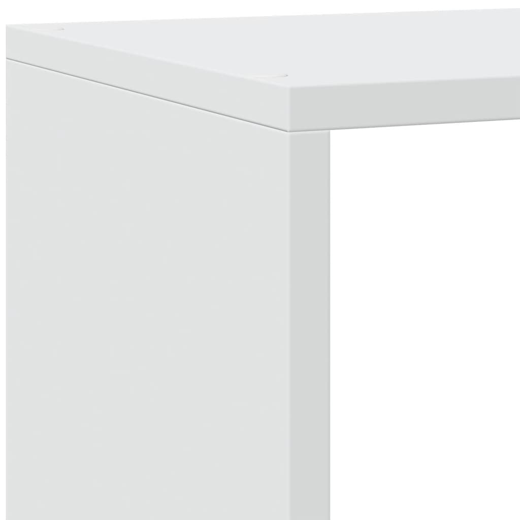 vidaXL Librería divisora 4 niveles madera blanca 143,5x29x143,5 cm