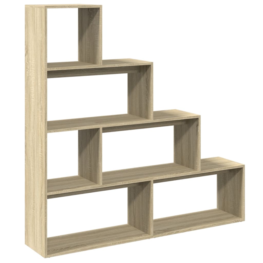 vidaXL Librería divisora 4 niveles madera Sonoma 143,5x29x143,5 cm