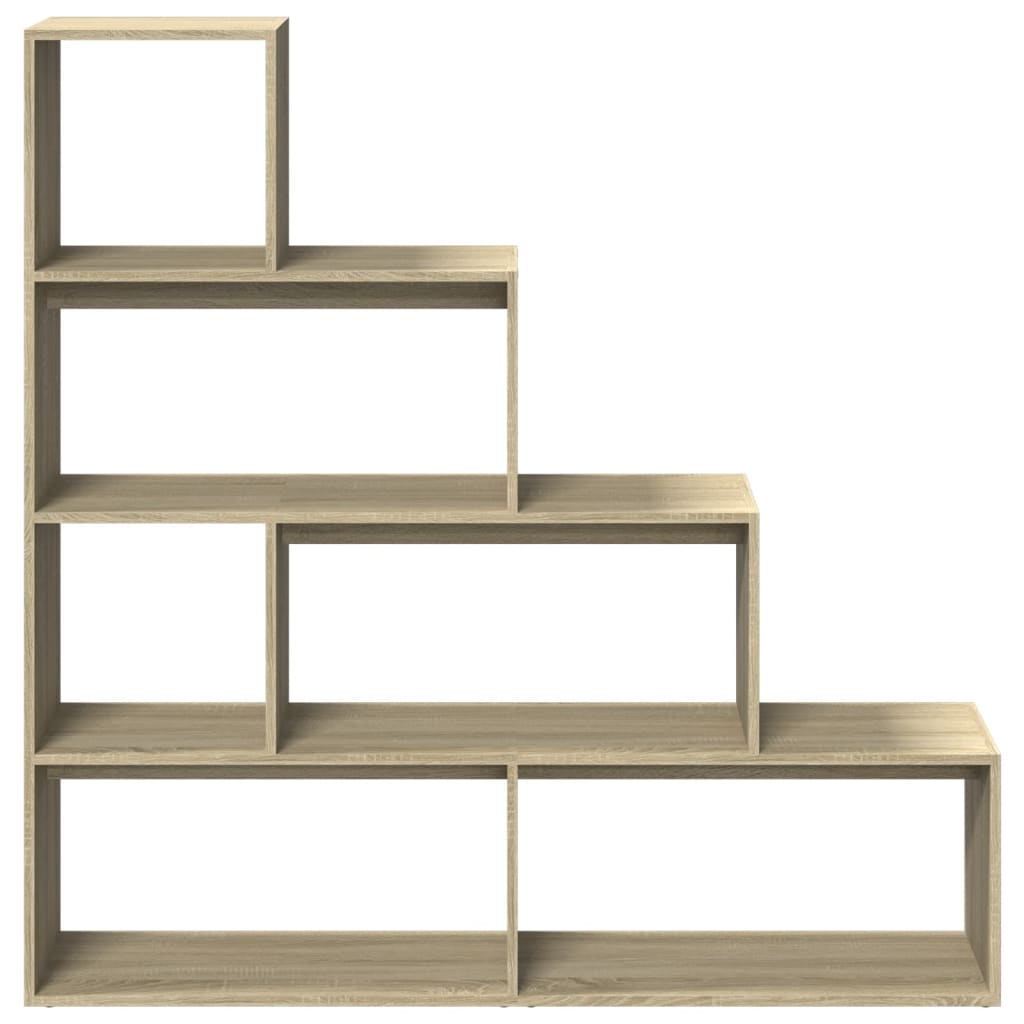 vidaXL Librería divisora 4 niveles madera Sonoma 143,5x29x143,5 cm