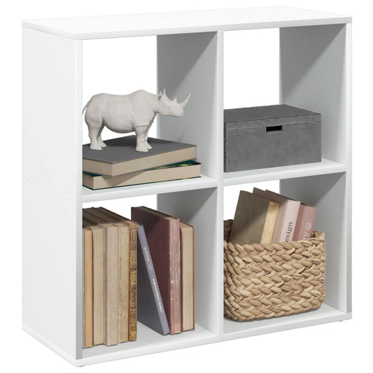 vidaXL Librería divisora madera ingeniería blanca 69,5x29x69,5 cm