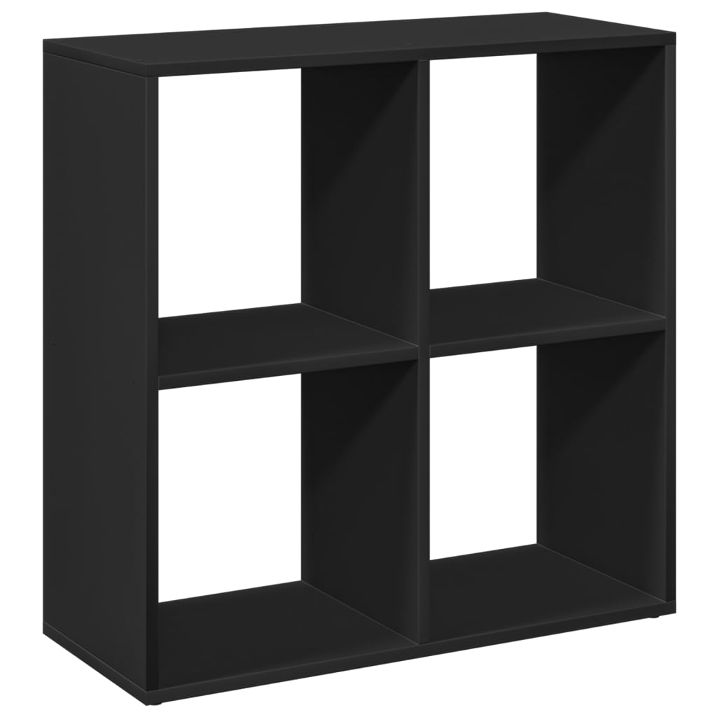 vidaXL Librería divisora madera de ingeniería negra 69,5x29x69,5 cm