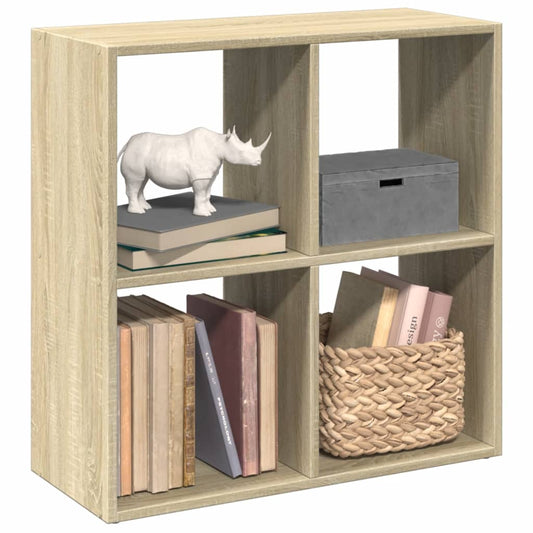 vidaXL Librería divisor madera ingeniería roble Sonoma 69,5x29x69,5 cm