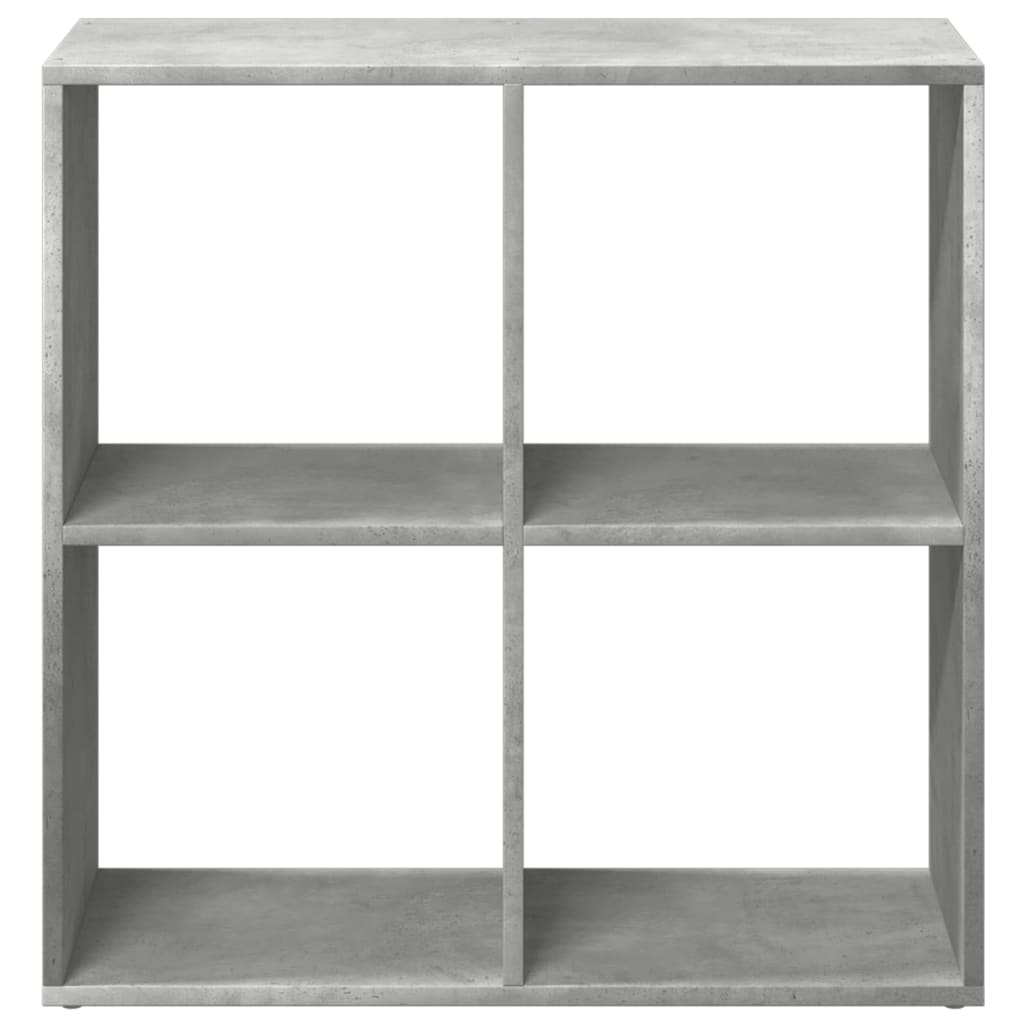 vidaXL Librería divisora madera gris hormigón 69,5x29x69,5 cm