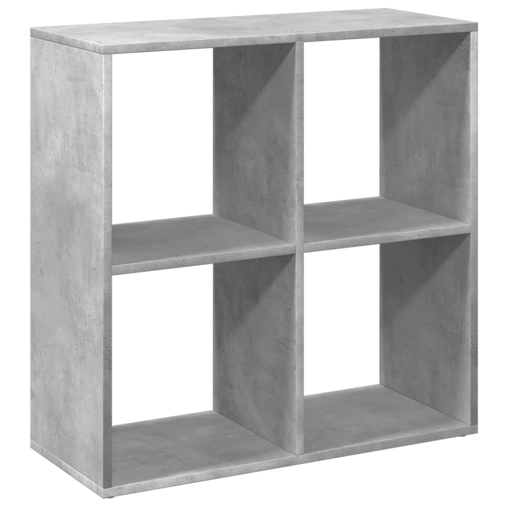 vidaXL Librería divisora madera gris hormigón 69,5x29x69,5 cm