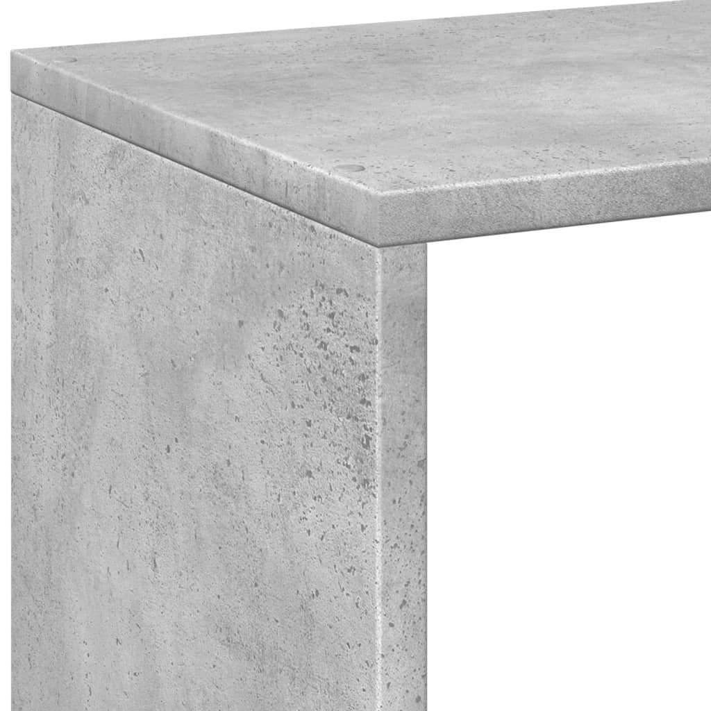 vidaXL Librería divisora madera gris hormigón 69,5x29x69,5 cm